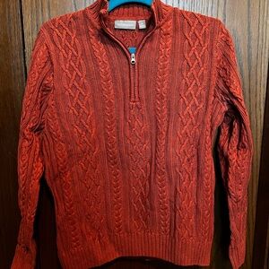 ❄️4 for $10❄️ Croft & Barrow Women’s Zip Up Sweater in Rich Rust